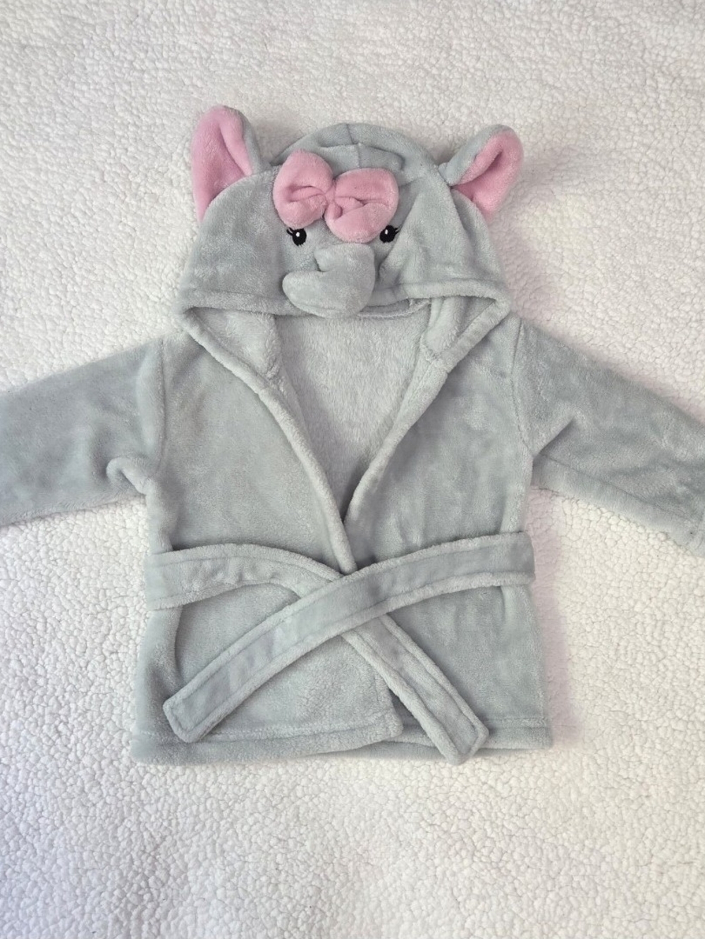 Baby Bath Robe Elephant Pink Bow Plush Girls Mr Pen